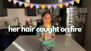 Graces 6th Birthday || her hair caught on fire 