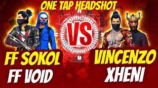 Duo vs Duo || VINCENZO & XHENI VS FF SOKOL & FF VOID Clash Squad Custom Match || ONE TAP HEADSHOT