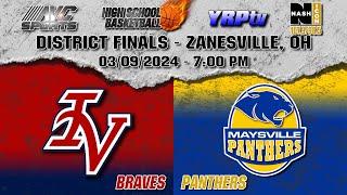 Indian Valley Braves vs Maysville Panthers Boys HS Basketball Playoffs 03.09.2024