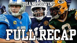 NFL Thanksgiving Day Football FULL RECAP | Week 13