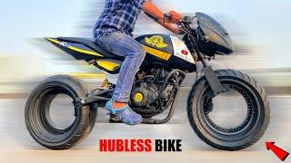 Making hubless motorcycle at home part-4 || Creative Science