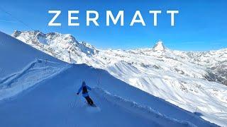 Zermatt采尔马特最美雪道，15公里一镜到底，滑雪在天堂！