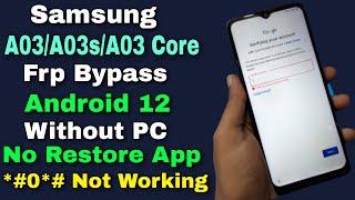 Without PC-Samsung A03/A03S/A03 Core Frp Bypass/Unlock Google Account Lock Android 12 | New Method