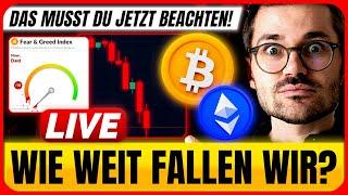 Krypto: Bitcoin Livetrading! Crash! Wie weit fallen wir?