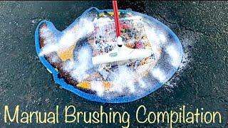 Manual brushing scrubbing rug carpet satisfying compilation 2 #Asmr #scrubbing sounds #relaxation