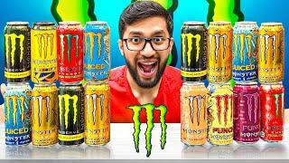 TRYING ALL RARE MONSTER ENERGY DRINKS !