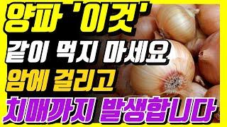 양파와 절대 같이 먹지 마세요! 상극 음식 TOP 5! 노년기 건강에 꼭 필요한 양파, 이렇게 드셔야 암과 치매 예방할 수 있습니다. 건강 음식