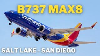 iFly Boeing B737 MAX8 | Salt Lake City - San Diego | KSLC - KSAN | Vatsim