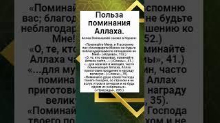 Польза поминания Аллаха.