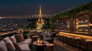 Cozy Rooftop Bar In Paris Ambience With Eiffel Tower View & Parisian Music