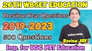 500 Previous Years Questions 26th WBSET Exam 2024@InculcateLearning#wbset#wbset2024#ugcneteducation