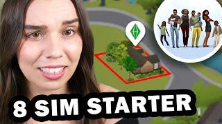 Building a BUDGET starter home for 8 sims