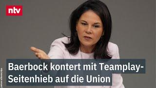 Lacher über Habecks Fliegerpanne: Baerbock kontert mit Teamplay-Seitenhieb auf die Union | ntv