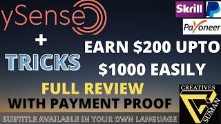 ysense complete details | with my payment proof | best affiliate program | make money online