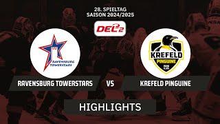 DEL2: Ravensburg Towerstars vs. Krefeld Pinguine I Highlights - 28. Spieltag | SDTV Eishockey