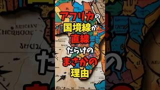 アフリカの国境線が直線だらけのまさかの理由 #雑学 #アフリカ #国境線 #地理 #shorts