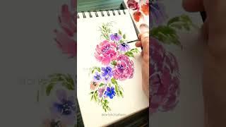  timelapse  watercolor painting  #tutorial #art