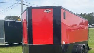 Red PolyCor Motorcycle Hauler