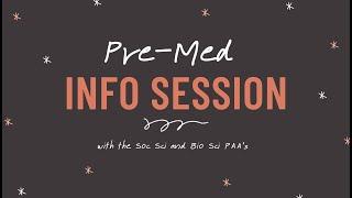 Pre-Med Info Session for Social Sciences Majors