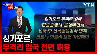 싱가포르, 무격리 입국 전면 허용 [해외안전여행정보] / YTN korean