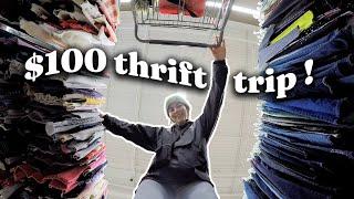 THRIFT WITH ME! | What $100 Gets You at Value Village | Haul & Try On