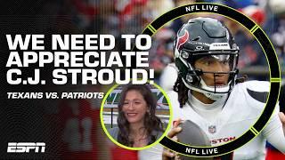 We need to APPRECIATE C.J. Stroud's GREATNESS!  Texans vs. Patriots REACTION | NFL Live