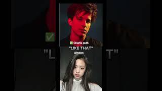 "Like that" Charlie Puth & Ahyeon#kpop #babymonster #likethat #ahyeon #charlieputh