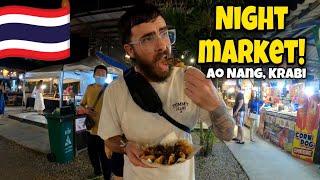  Street Food NIGHT MARKET! Ao Nang Krabi Thailand