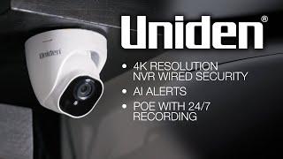 Uniden - 4K NVR Wired Security System - 60 Sec