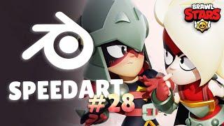 SPEEDART #28 - Draco & Lumi | Brawl Stars Blender