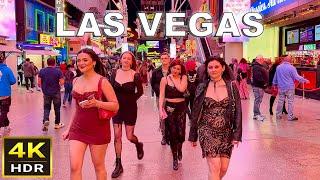 [4K HDR] Fremont Street Las Vegas Walking Tour | February 2025 | Downtown Las Vegas