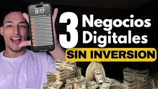 3 negocios digitales RENTABLES| SIN INVERTIR EN 2024Como ganar dinero por internet