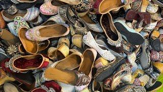 Part-1 Cheapest Punjabi Jutti Market 200/- Rs | Ludhiana Wholesale Market | Tinku Footwears