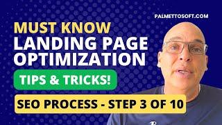 SEO Process - Step 3 of 10 | Landing Page Optimization Tips