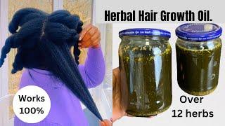 Herbal Hair Growth Oil For Fast Hair Growth;Use daily on scalp .