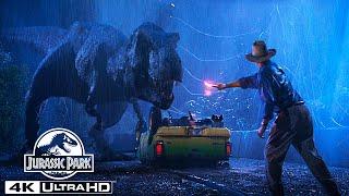 The T. rex Escapes the Paddock in 4K HDR | Jurassic Park