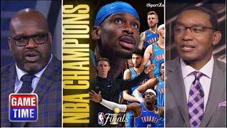 NBA GAMETIME| Isiah & Shaq reacts to Thunder beating Pacers in G7 to win NBA Finals – SGA named FMVP