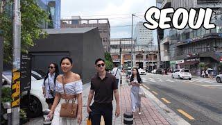 Seongsu-dong Cafe Street Walking Tour. Seoul City Korea 4k City Tour