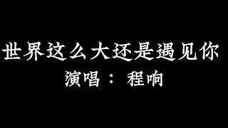 世界这么大还是遇见你  程响【拼音歌词 Pinyin Lyrics】《世界这么大还是遇见你，一起走过许多个四季》高音质