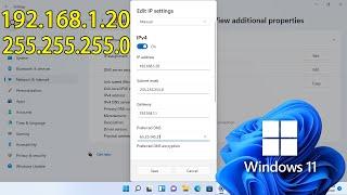 How to Configure a Static IP Address in Windows 11