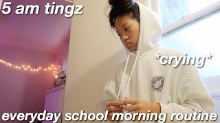 my REAL school morning routine