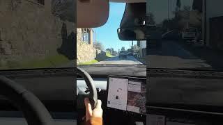 Quick and cold road trip to Impruneta with my Tesla Model Y! Part 5 #tesla #modely #shorts