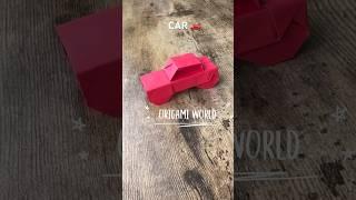 EASY ORIGAMI CAR TUTORIAL | HOW TO MAKE ORIGAMI CAR STEP BY STEP PAPER FOLDING ORIGAMI WORLD CRAFT