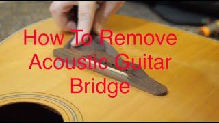 The Best Way To Remove An Acoustic Guitar Bridge by using a 5" Spatula and No Heat.