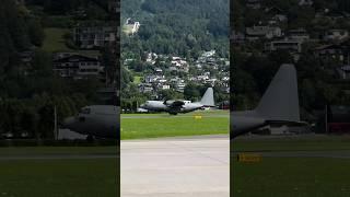 C130 in Innsbruck #trendingshorts #usreels #aircraftlovers #airplanespotting #military #boeing #usa