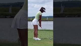 Golfer playing golf