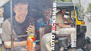 Crowds Chase Logan Paul, MrBeast & KSI’s Unexpected Auto Rickshaw Ride on Mumbai Street!