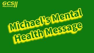 No Tractors, No Machinery, No Farming, just Michael and a mental health message