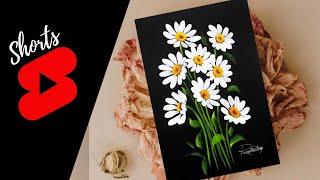 Bright And Beautiful Daisies   #Shorts Acrylic Painting Flowers