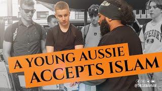 A young Aussie accepts Islam - Street Dawah - Sydney Australia